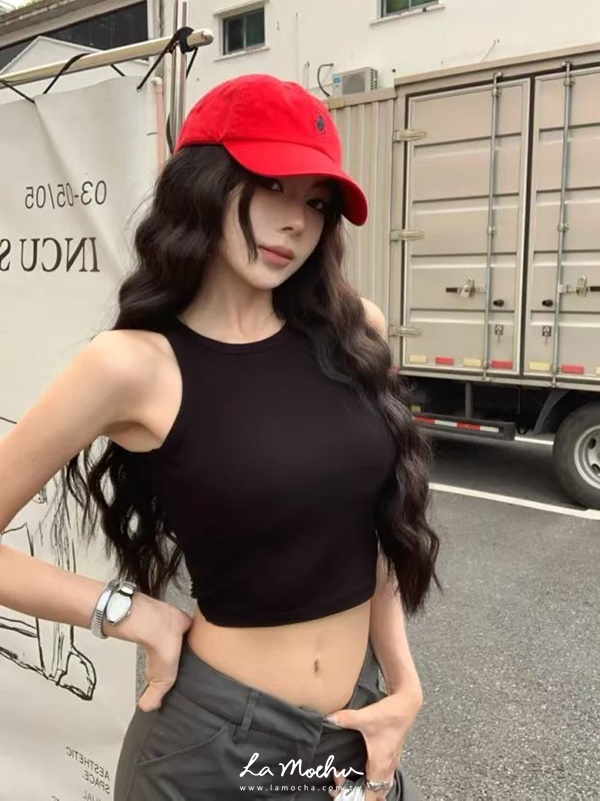 圓領鐵扣美背BRA背心